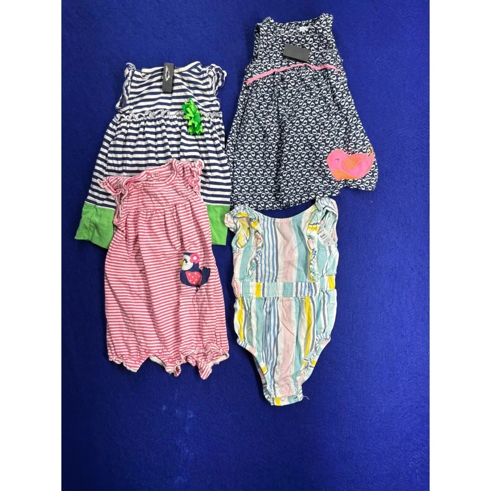 Nautical Baby Girl Carters Just One You Dress Romper Lot 6M Multicolor